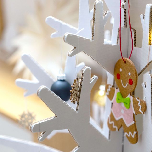 FOLDZILLA Albero di Natale - Sustainable Christmas tree white for Drawing/Stickers