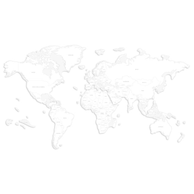 Mappamondo da parete Planisfero con Paesi da colorare