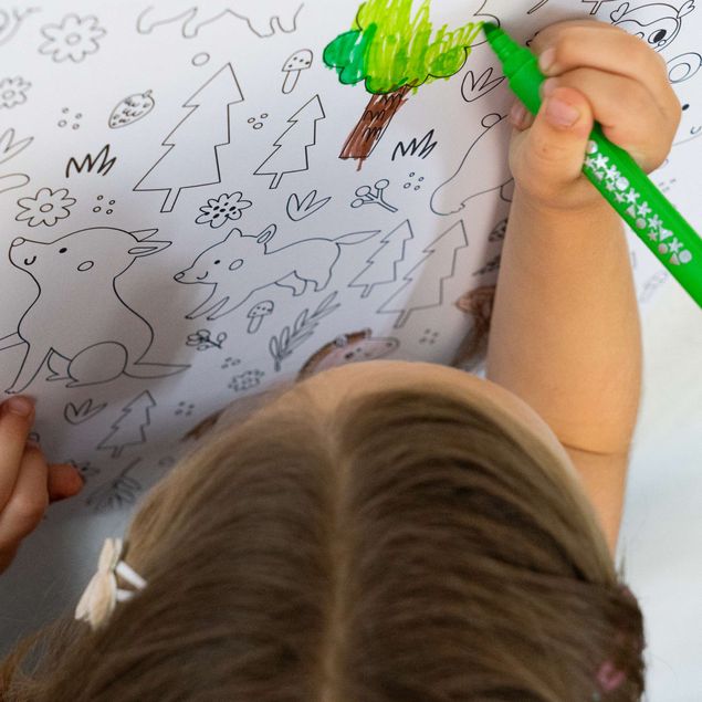 FOLDZILLA Planisfero da parete 3D - Planisfero per bambini da colorare